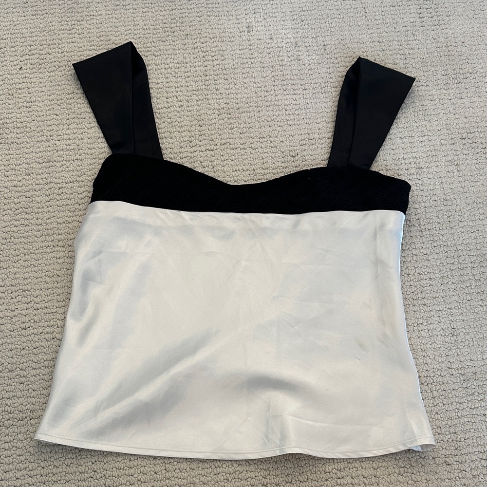 Elegant Black and White Women's Top
